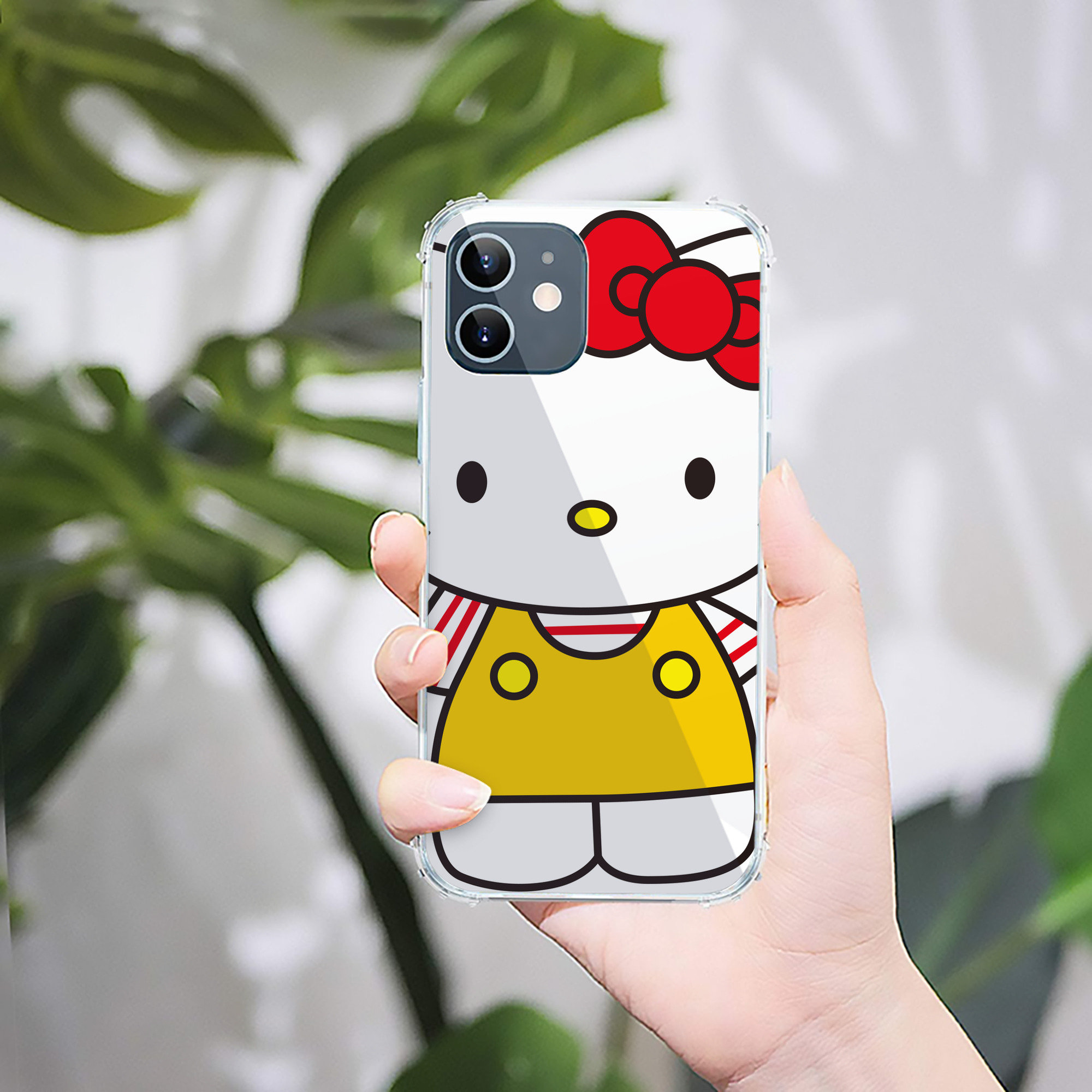 （画像用） Hello Kitty ハローキティ 【iPhone 12シリーズ対応】透明スマホケース（クリアソフトケース）